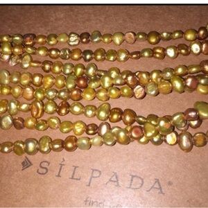 Silpada Golden-Lime Freshwater Pearl Necklace